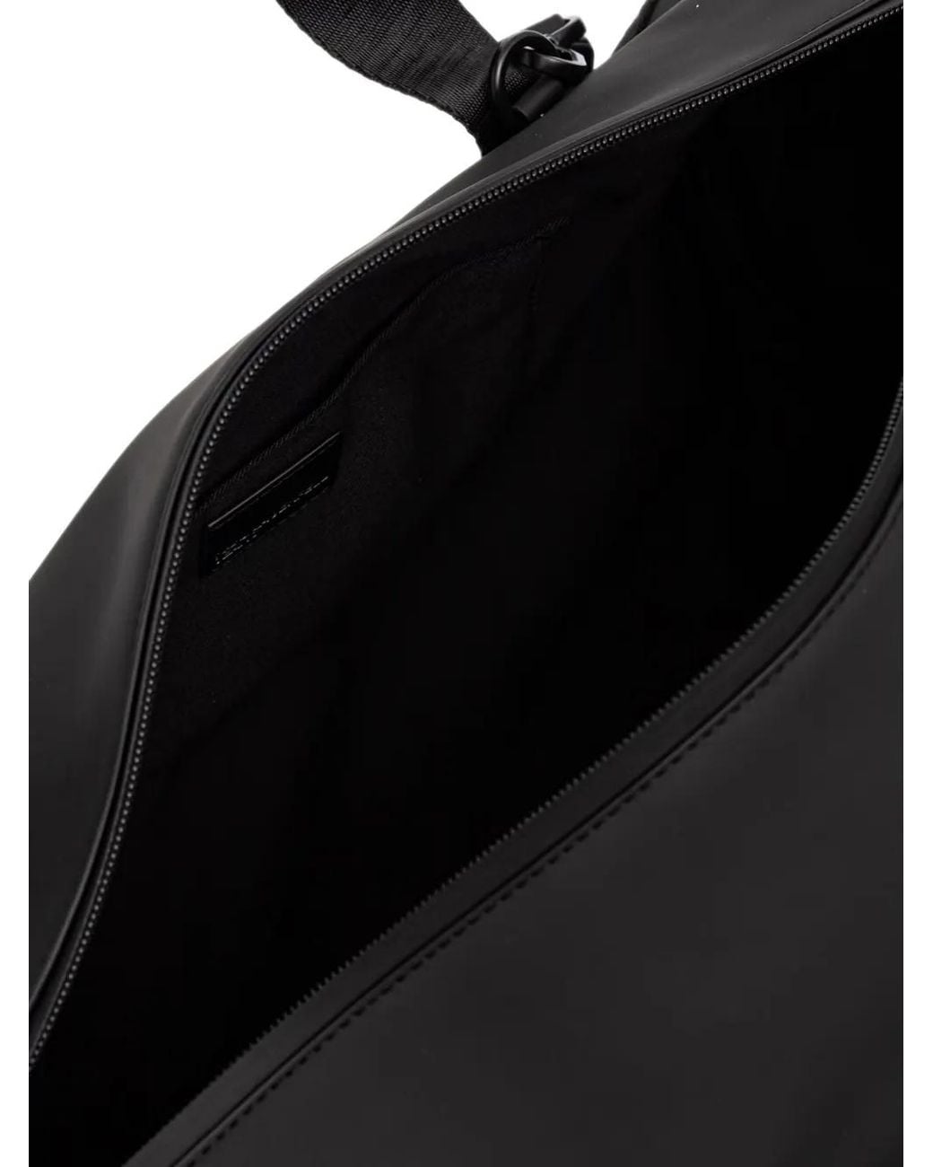 Karl Lagerfeld Black Logo-Tape Holdall for men