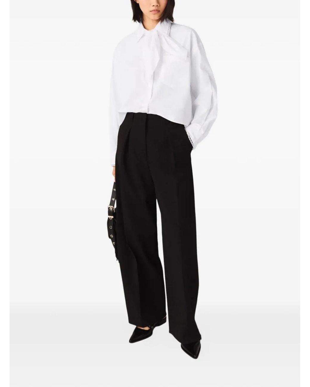 Maje Blue Balloon Suit Trousers