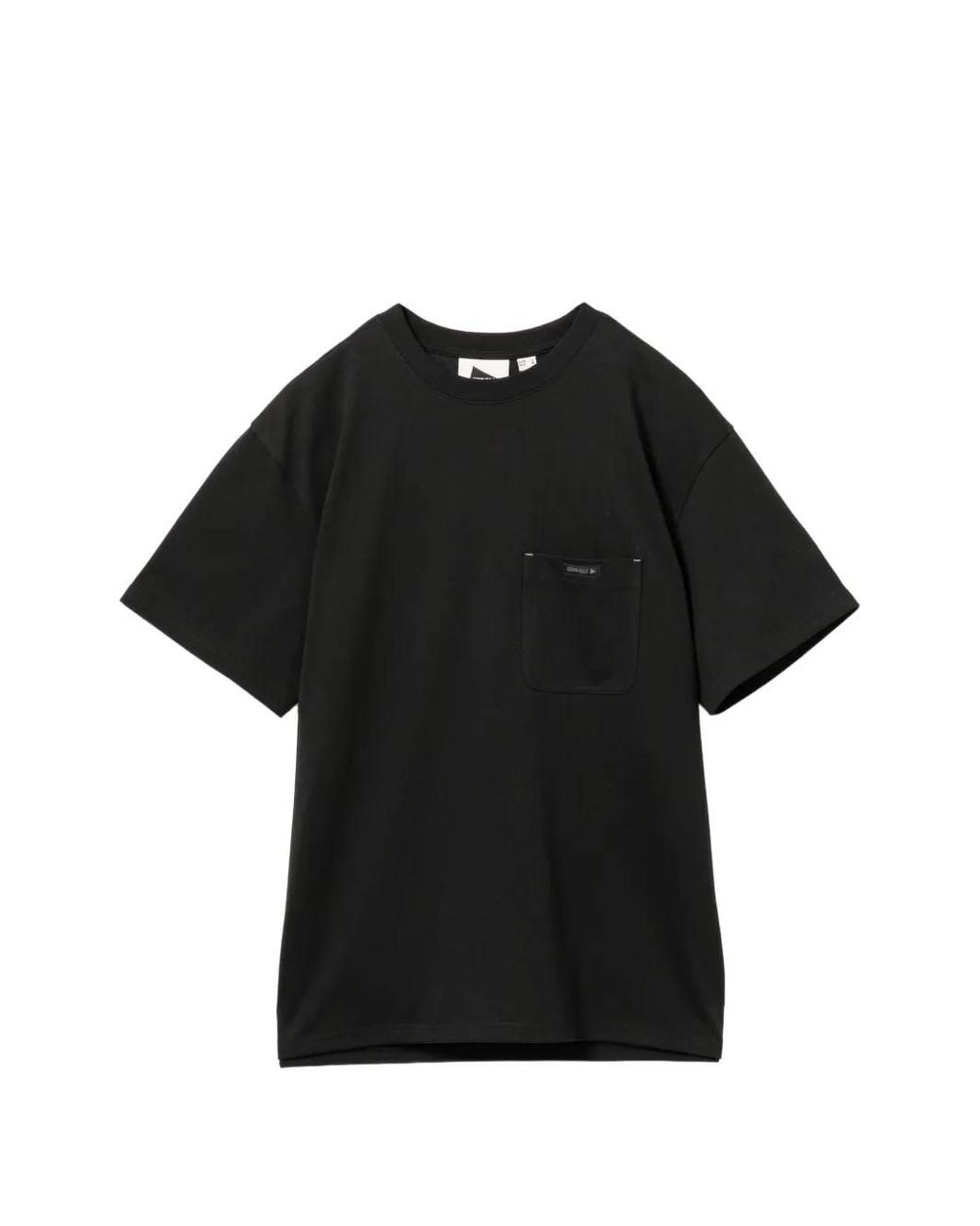 And Wander Black T-Shirt À Poche Poitrine for men