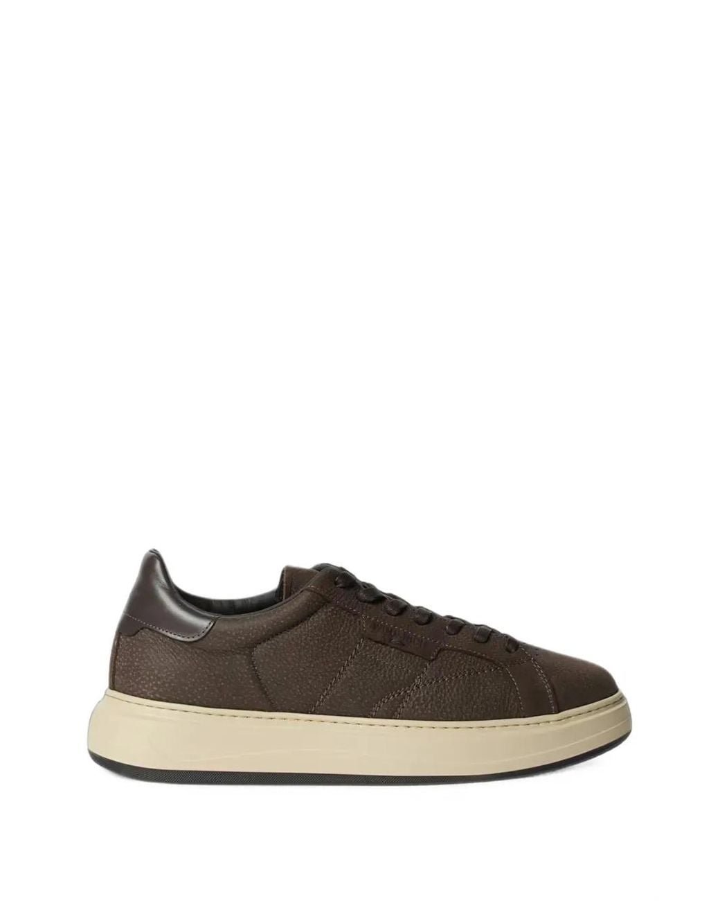 Woolrich Multicolor Grained Leather Sneakers for men