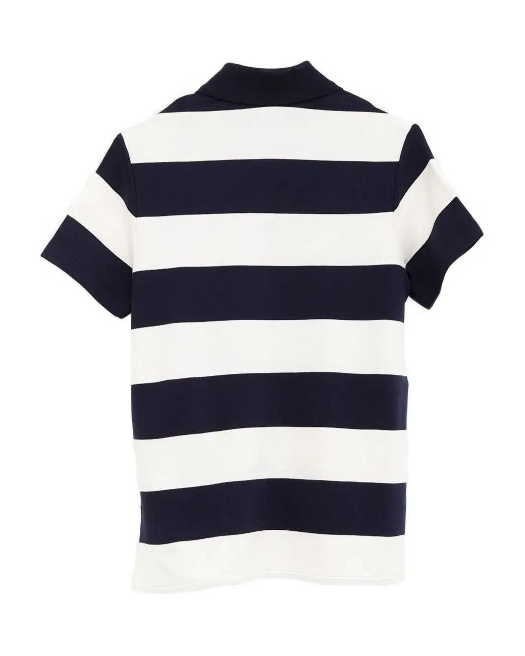 Moncler Blue Stripes Ss Polo