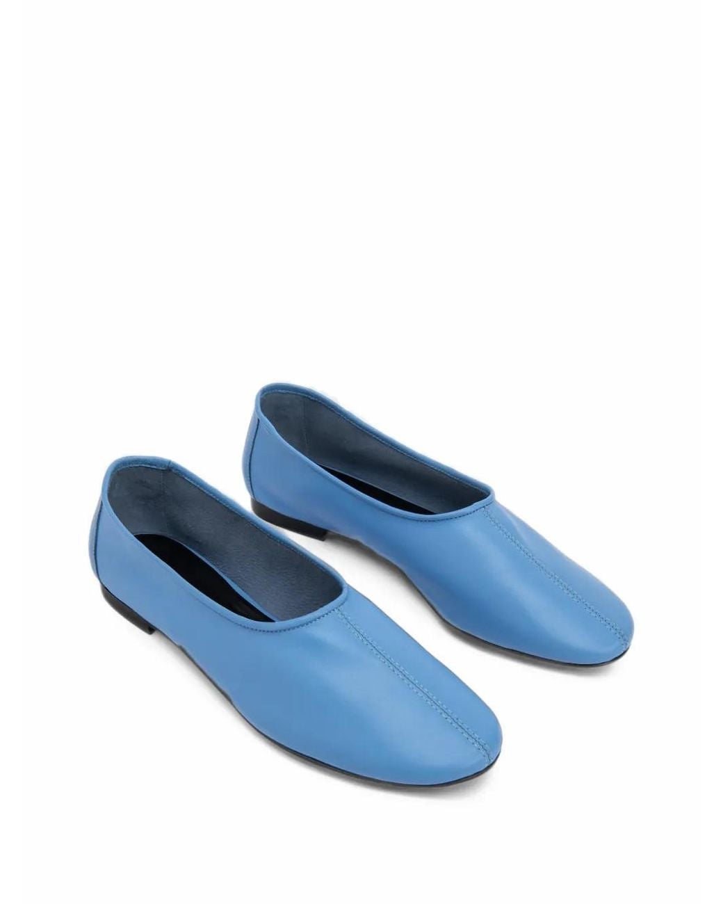 By Far Blue Prudence Leather Ballet Flats