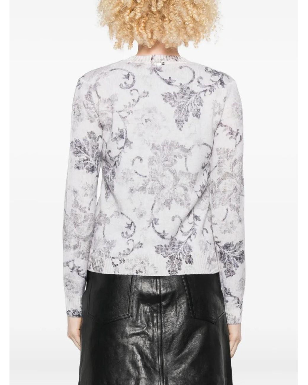Pull À Fleurs Herno en coloris White