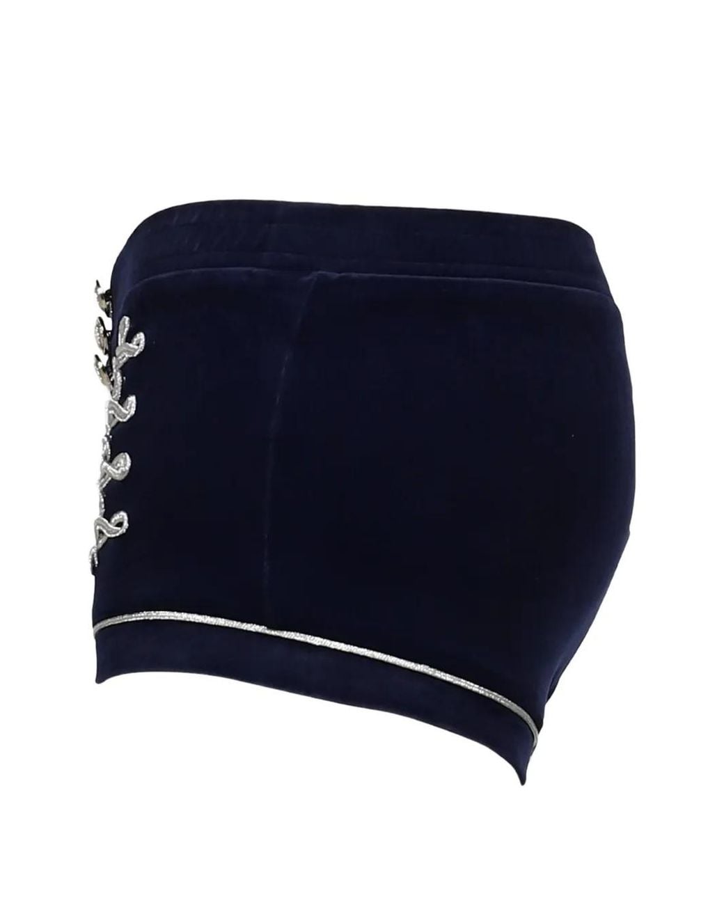 PRAYING Blue Button-Embellished Shorts
