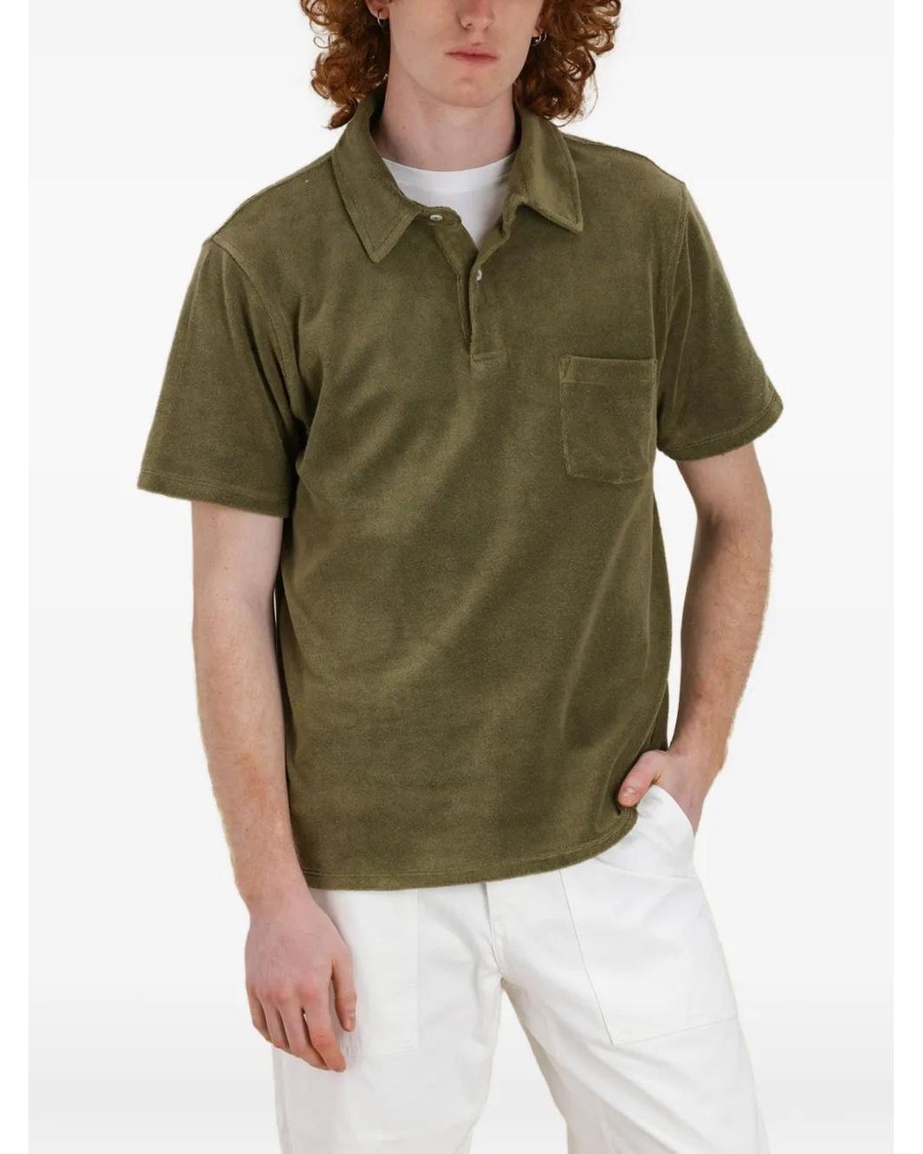 Fortela Green Missourim Pocket-Button Polo Shirt for men