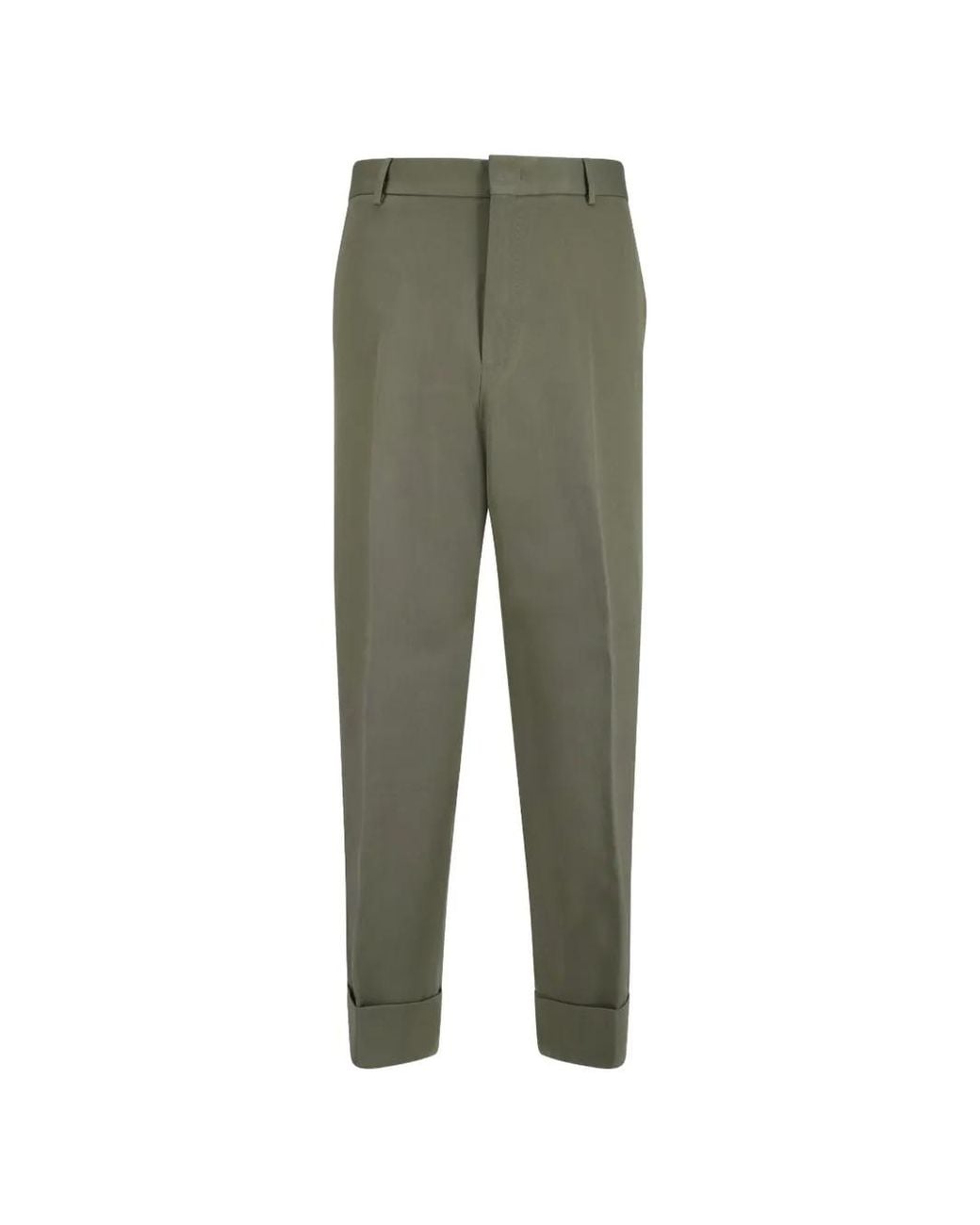 PT Torino Green Cuffed Trousers for men