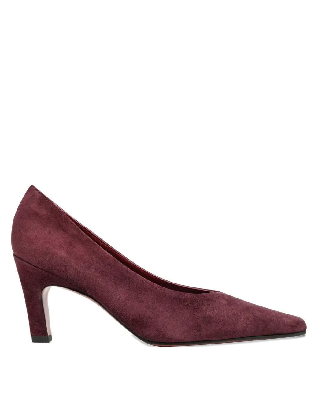 Roberto Festa Purple Wara Squared Suede Pumps