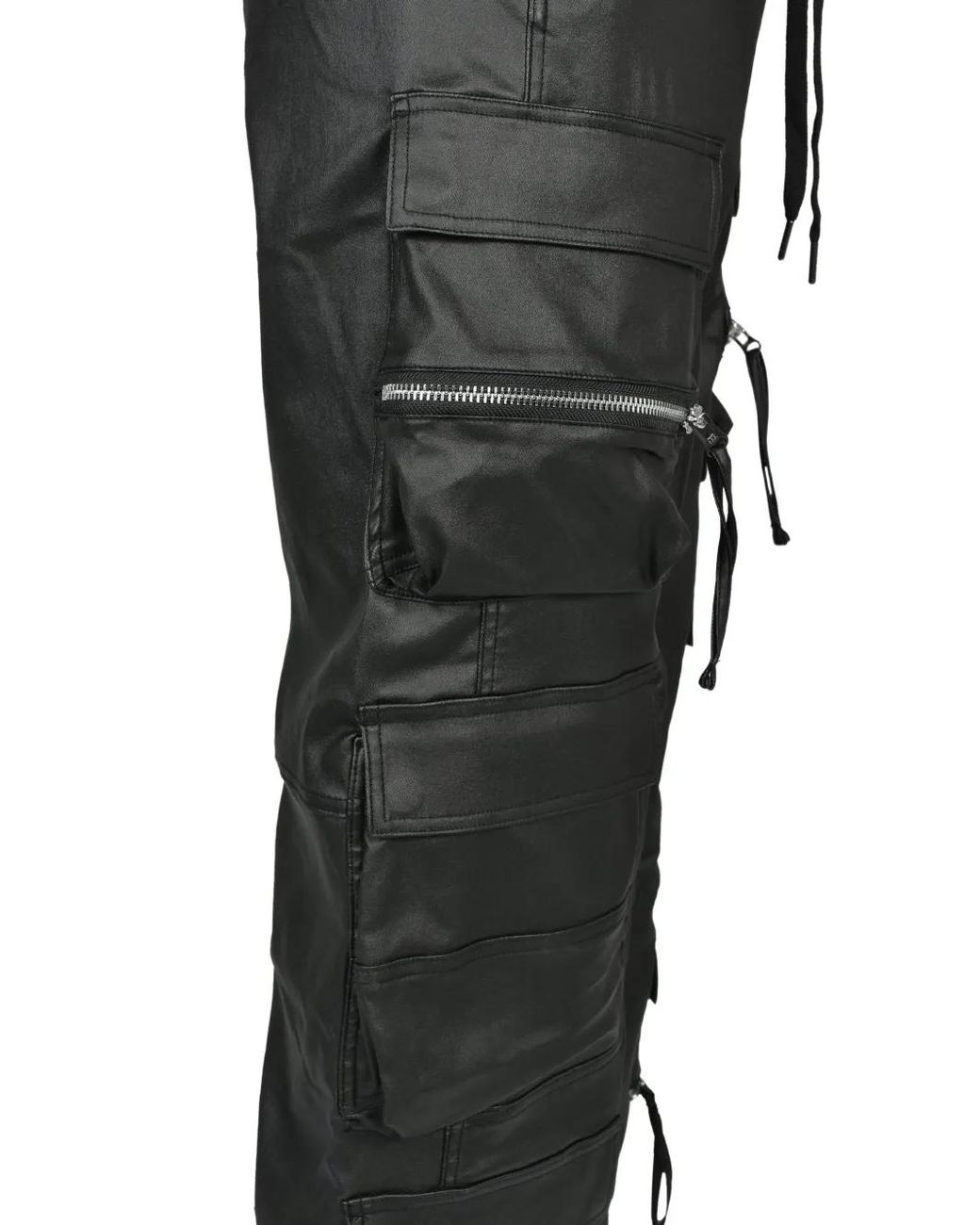 BREATH Gray Coated Triple Cargo Pants for men