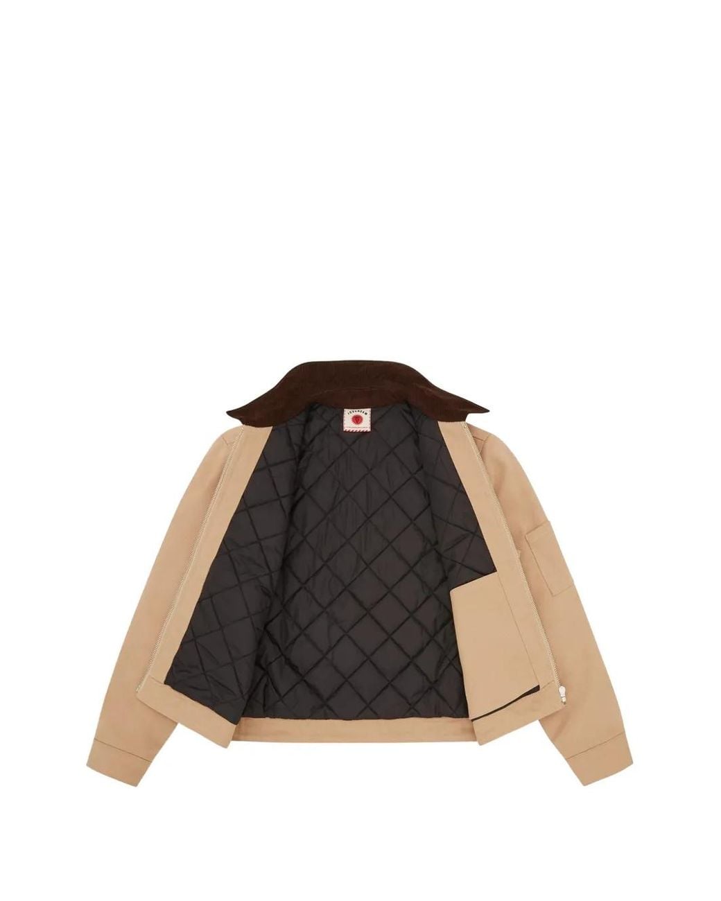 ICECREAM Natural Appliqued Corduroy-Collar Jacket