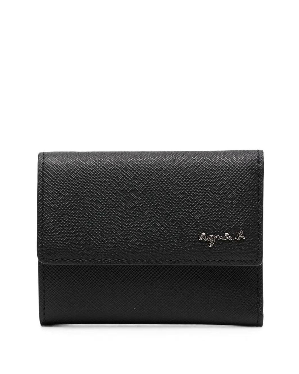 Agnes B. Black Leather Wallet for men