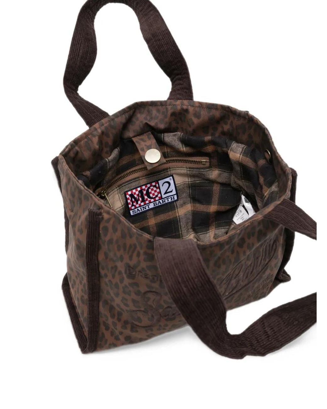 Mc2 Saint Barth Brown Colette Leopard-Print Tote Bag