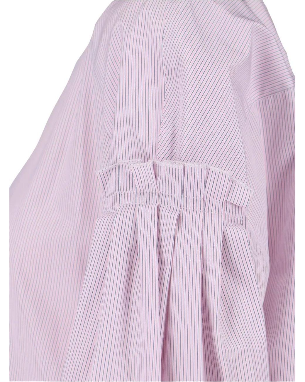 Seafarer Pink Striped Ruffled Shirt