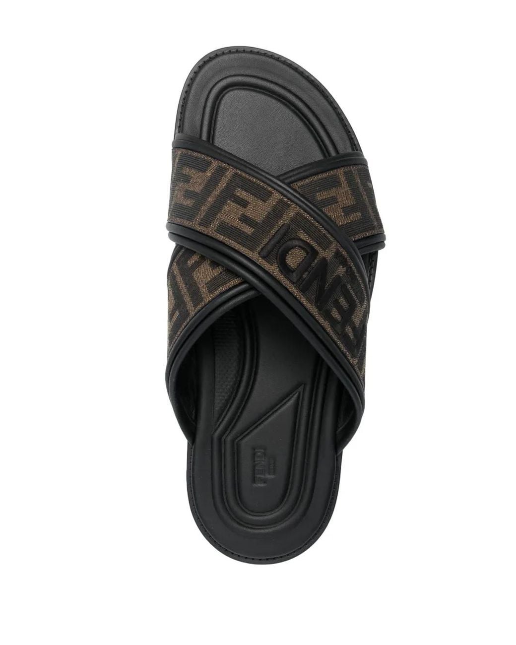 Fendi Pantoletten Mit Ff-Jacquard in Black für Herren