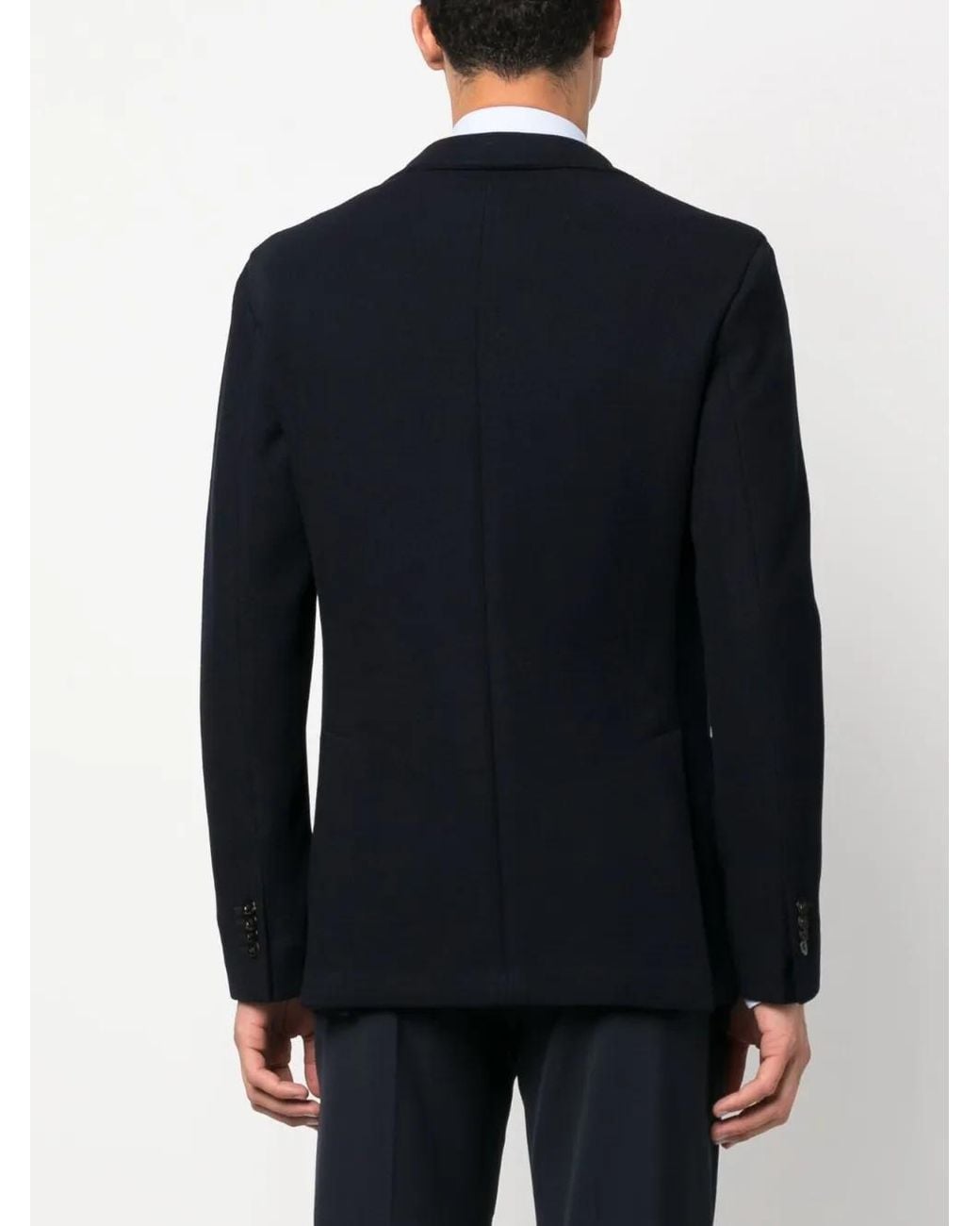 Boglioli Blue Single-Breasted Wool Blazer for men