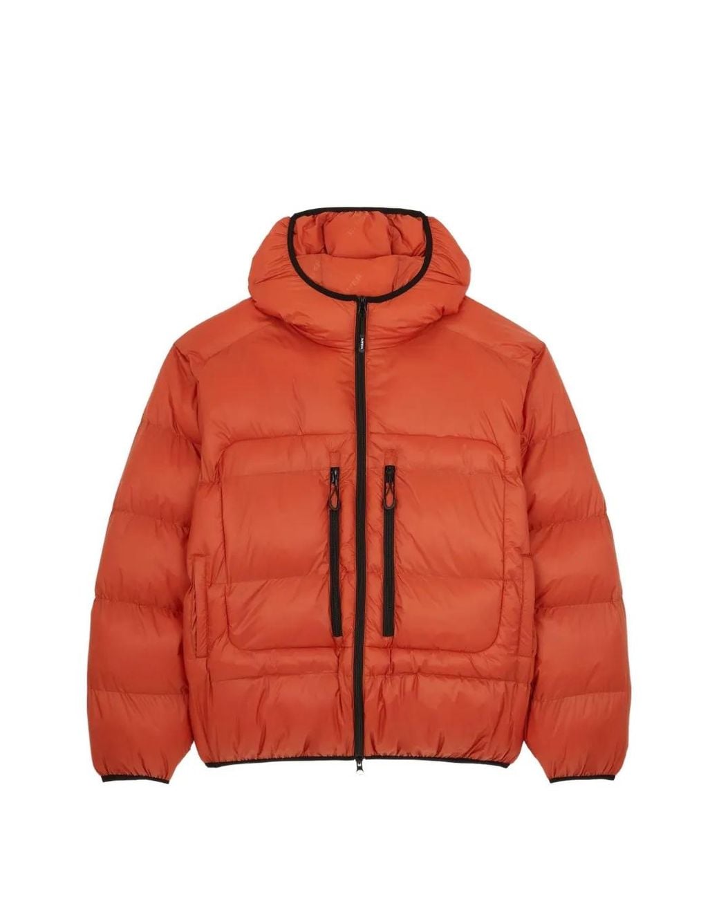 Iuter Orange Storm Hooded Puff Jacket for men
