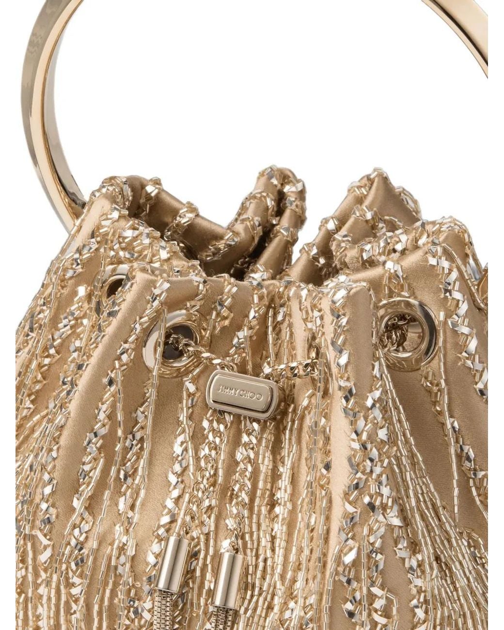 Jimmy Choo White Bon Bon Tote Bag