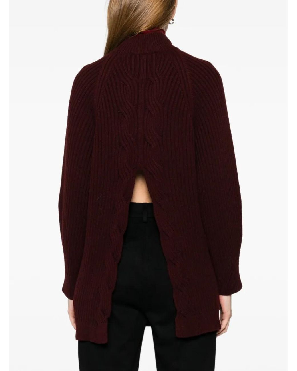 Max Mara Purple Cable-Knit Sweater