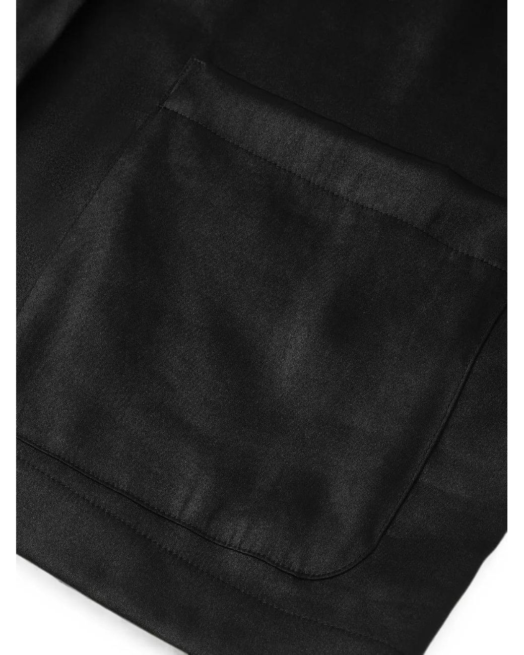 Shanghai Tang Black Tang Satin Blouse