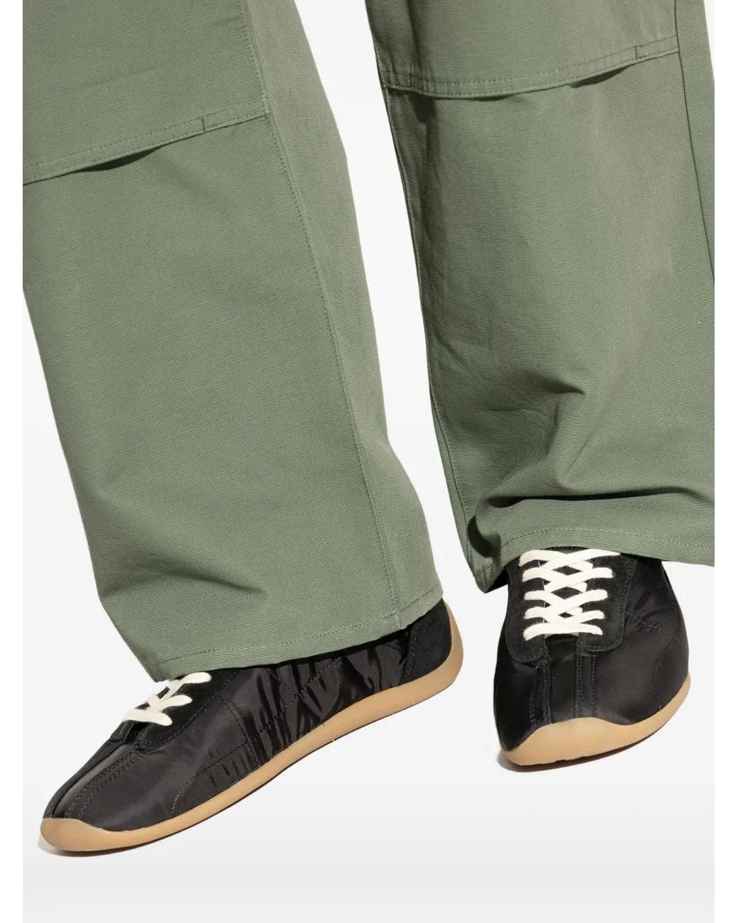 KENZO Black Lace-Up Panelled Sneakers for men