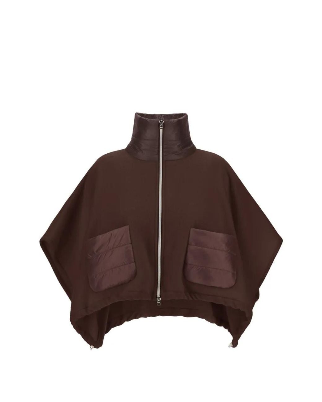 Herno Brown Poncho Resort À Manches Kimono
