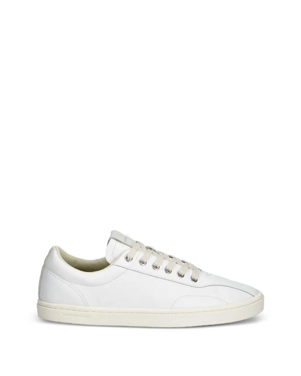 Stepney Workers Club White Surma Leather Panelled Sneakers for men
