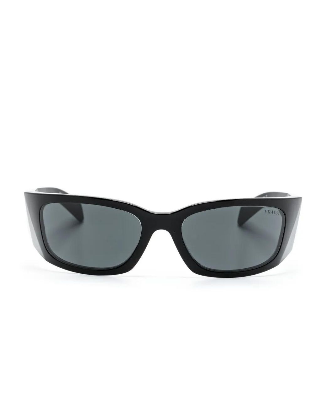Prada Gray Symbole Shield-Frame Sunglasses