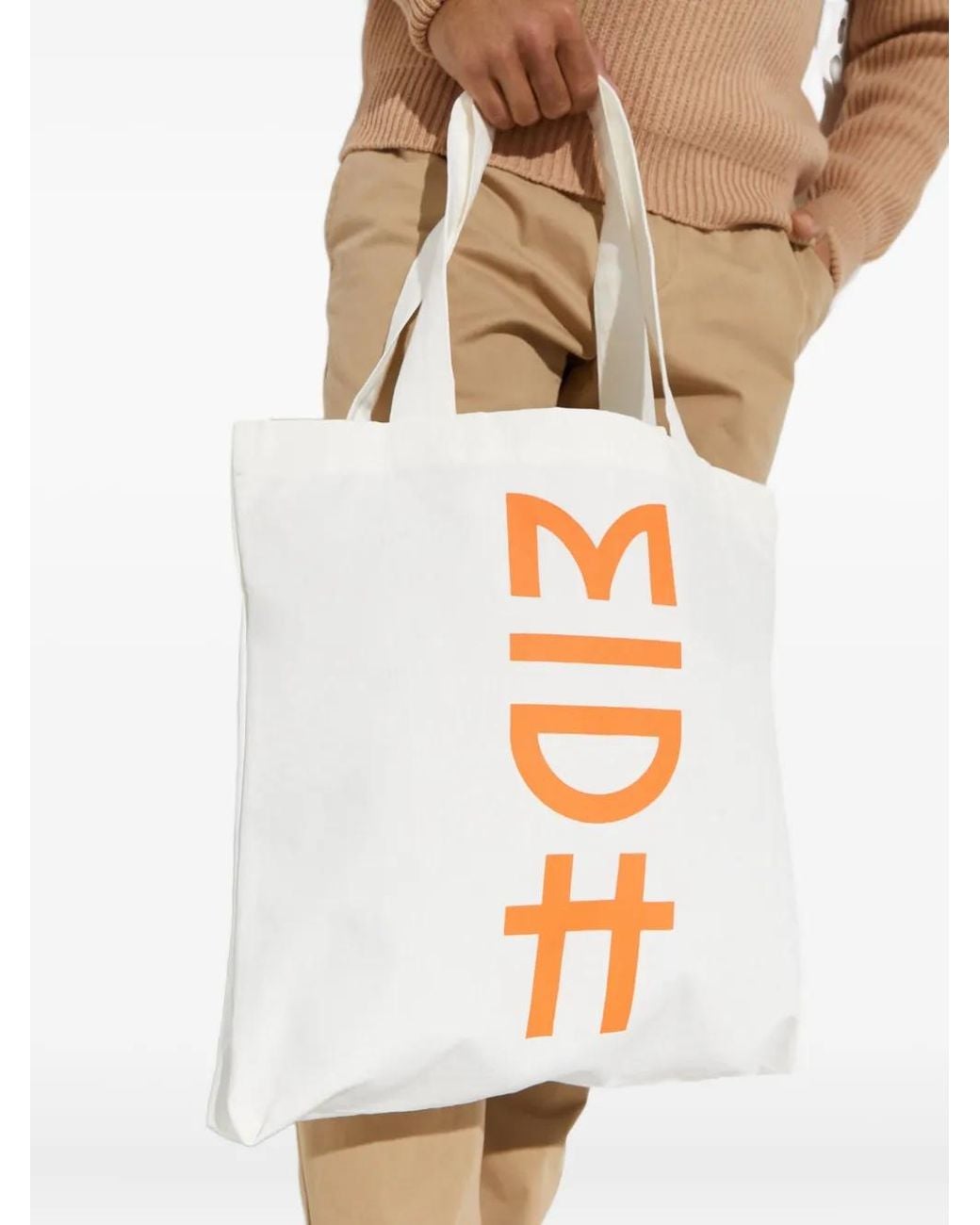 One Teaspoon White Double-Handle Shopper Bag
