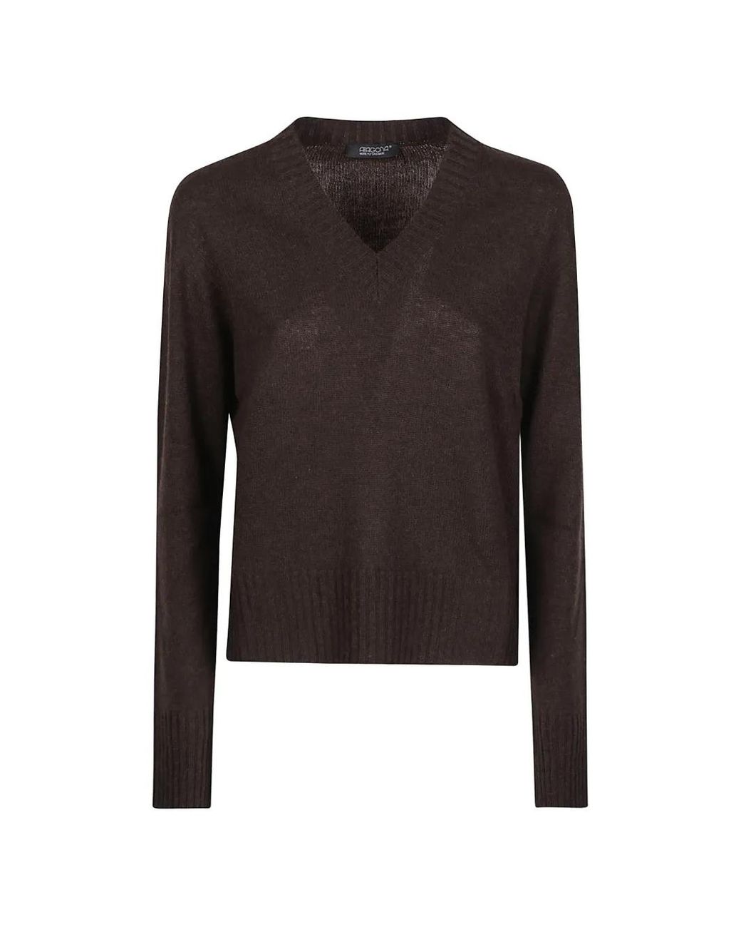 Aragona Black V-Neck Cashmere Sweater