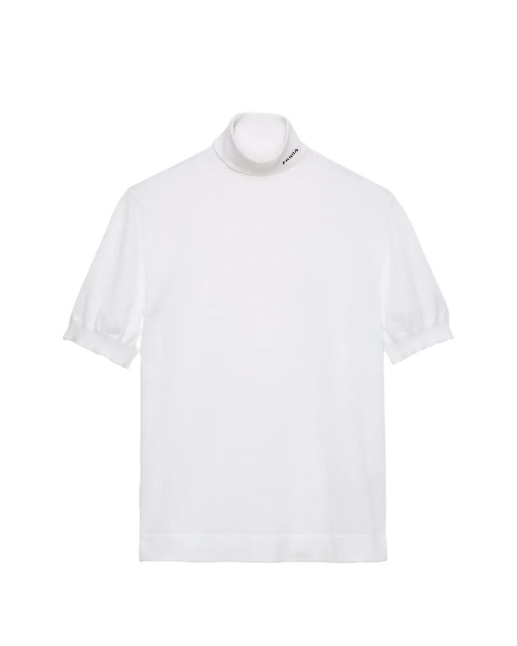 Prada White Cotton Turtleneck Sweater for men
