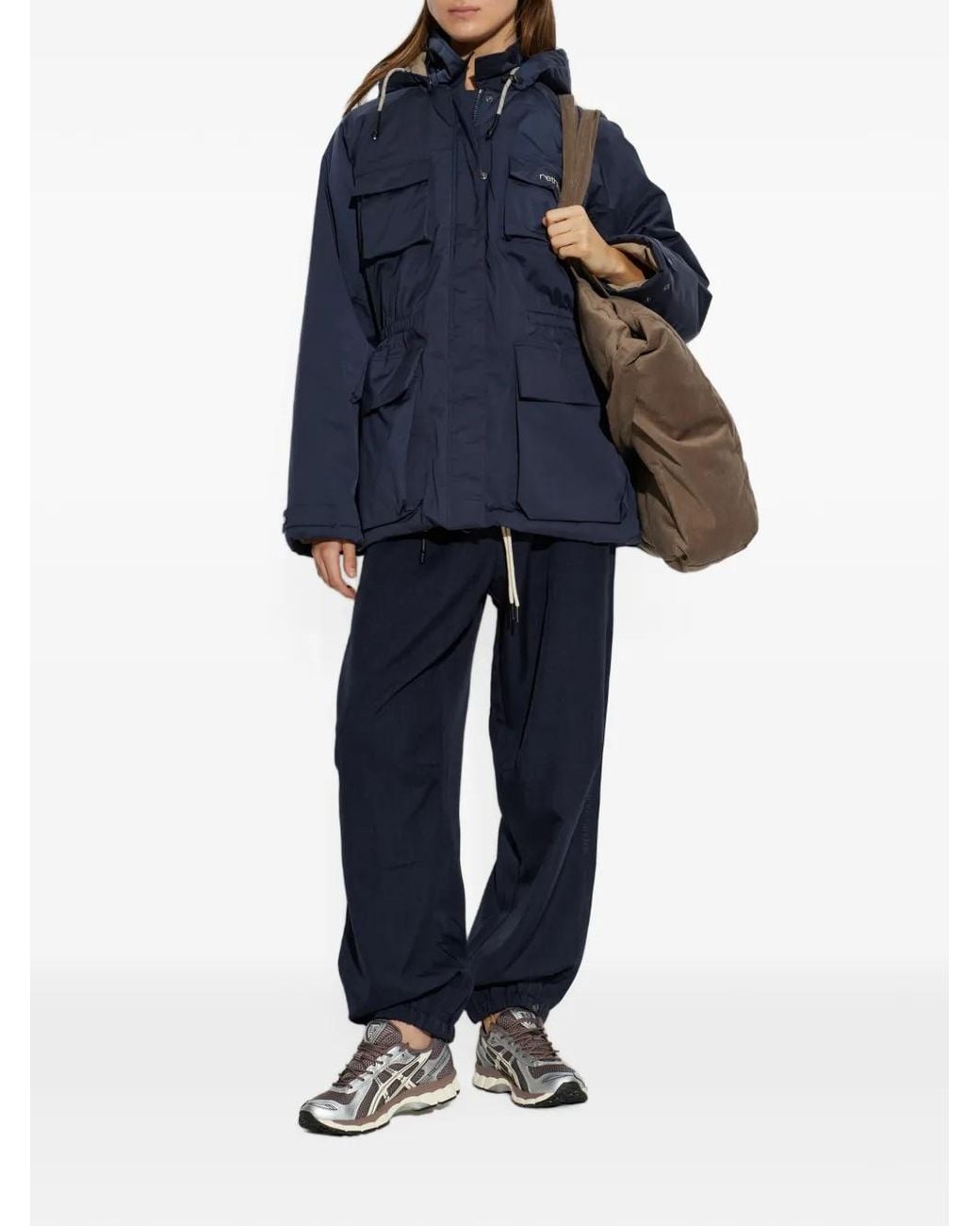 Rethinkit Studios Blue Logo-Patch Hooded Jacket