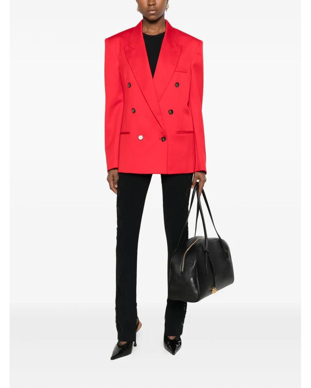 Stella McCartney Red Double-Breasted Blazer