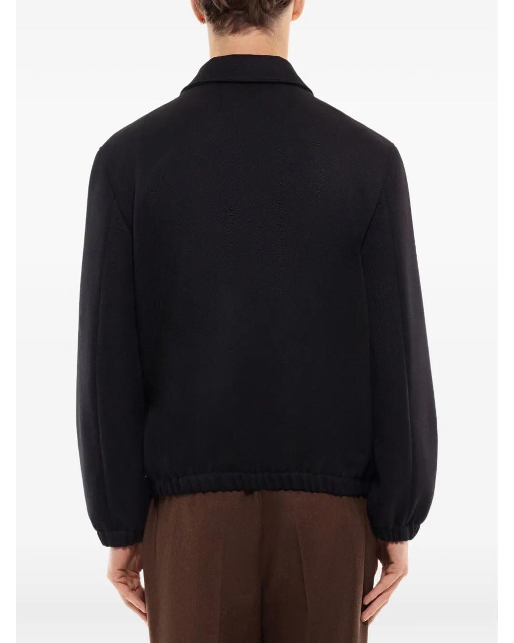 Fursac Black Veste Zippée À Col Italien for men