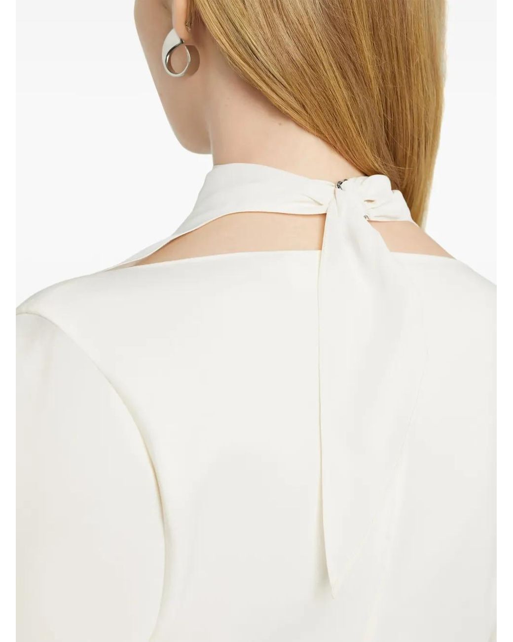 Courreges White High Neck A-Line Dress