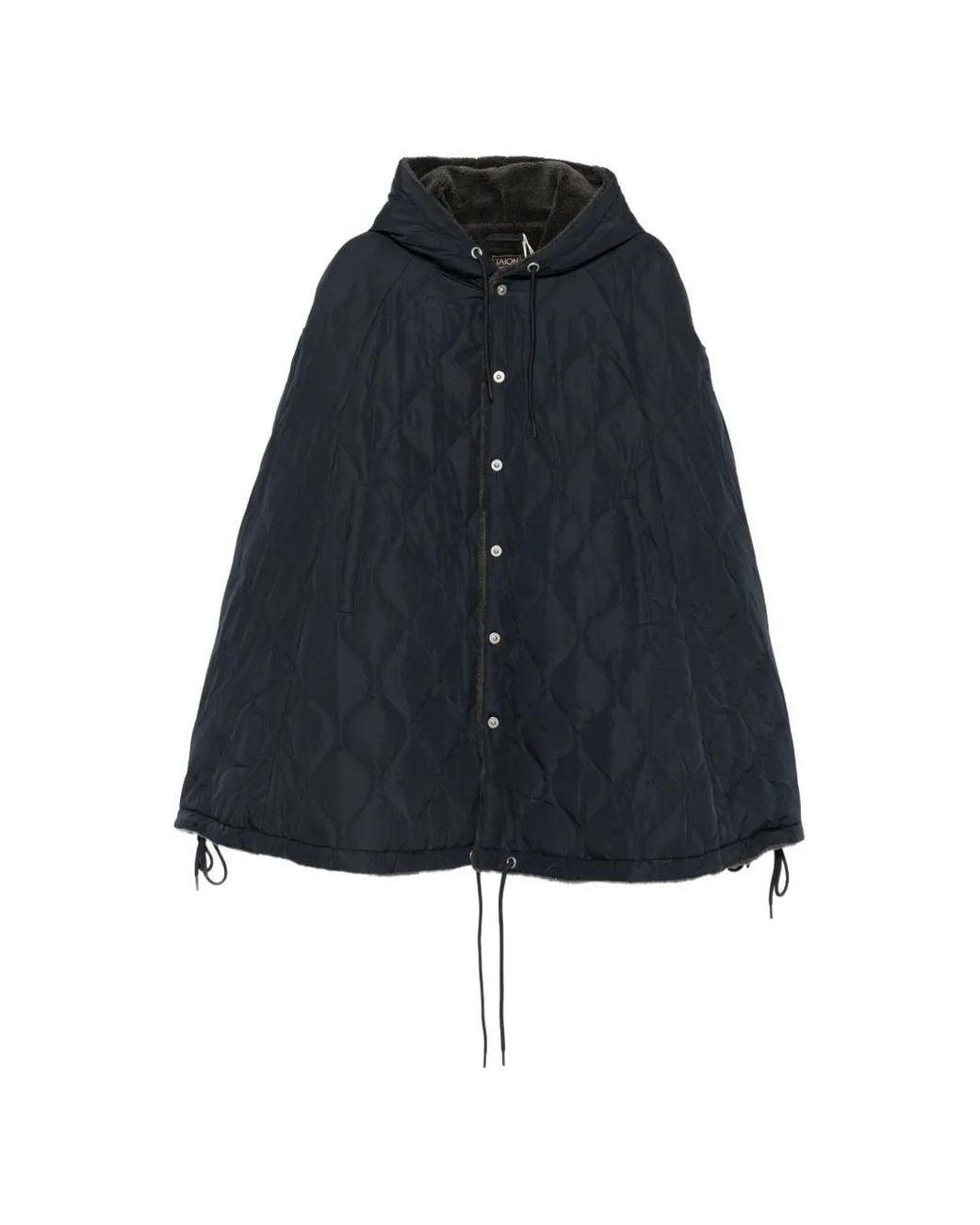 Taion Blue Quilted Hooded Jacket