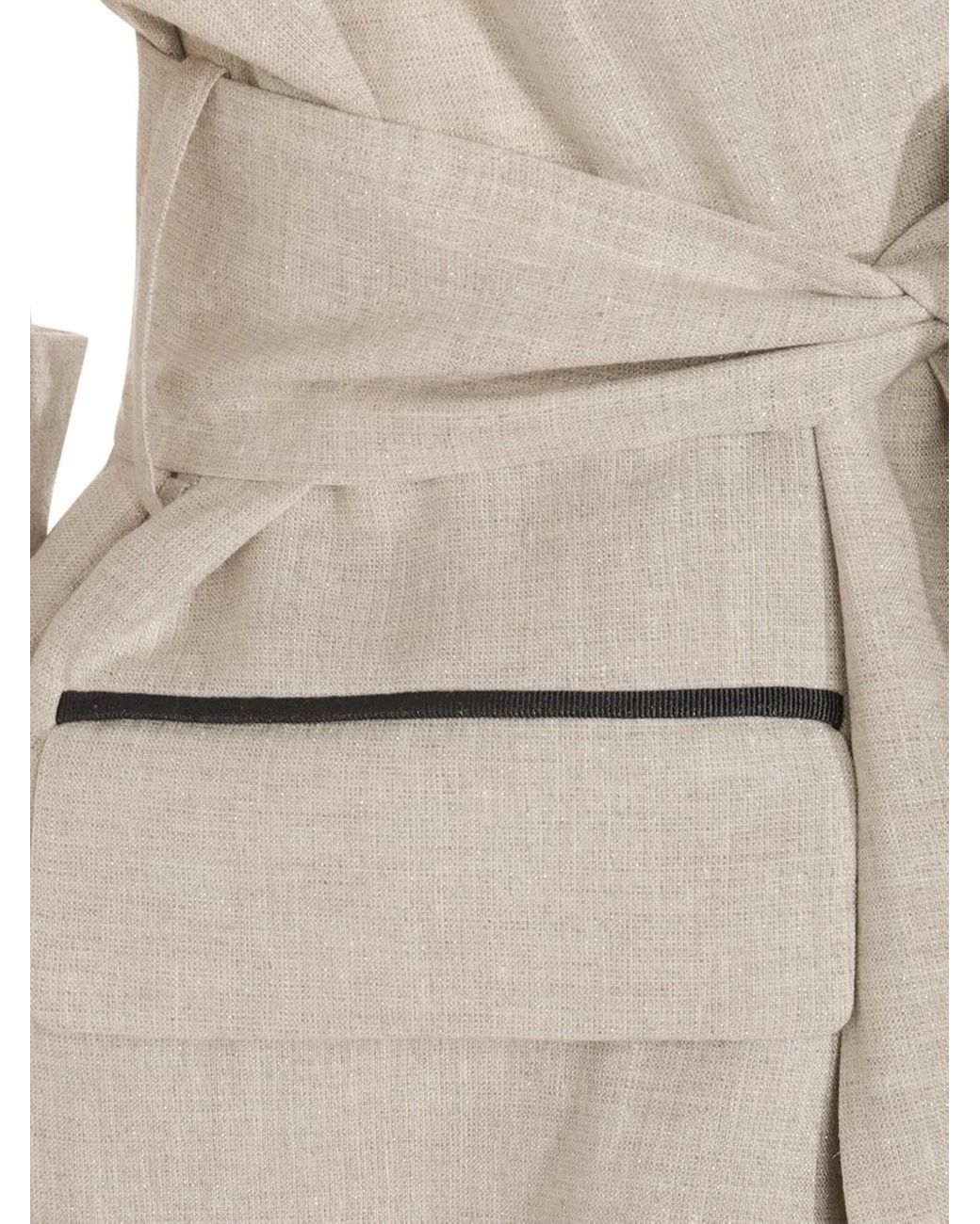 Eleventy White Belted Jacket