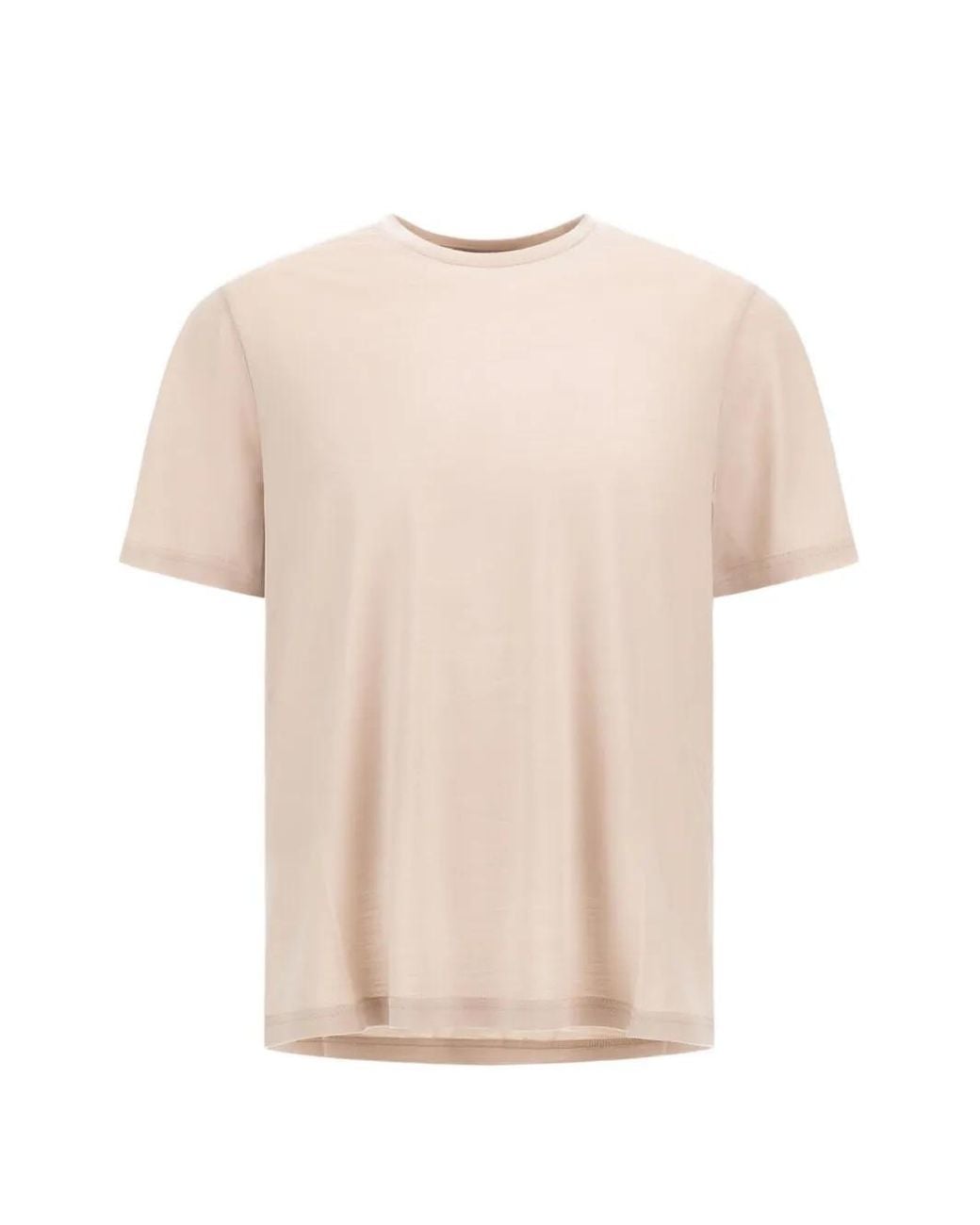 Herno Natural Short-Sleeved Wool T-Shirt for men