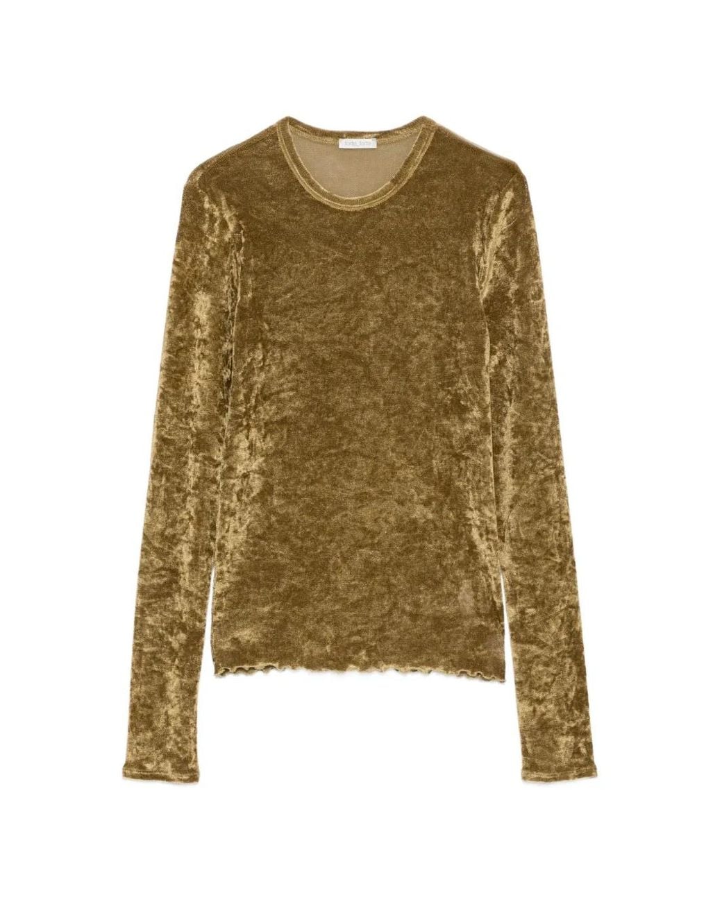 Forte_forte Green Flocked Stretch-Tulle T-Shirt
