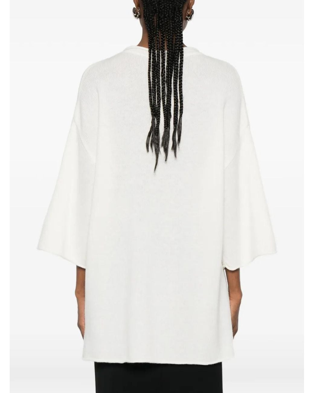 Viktoria Chan White Tatiana Short-Sleeve Sweater