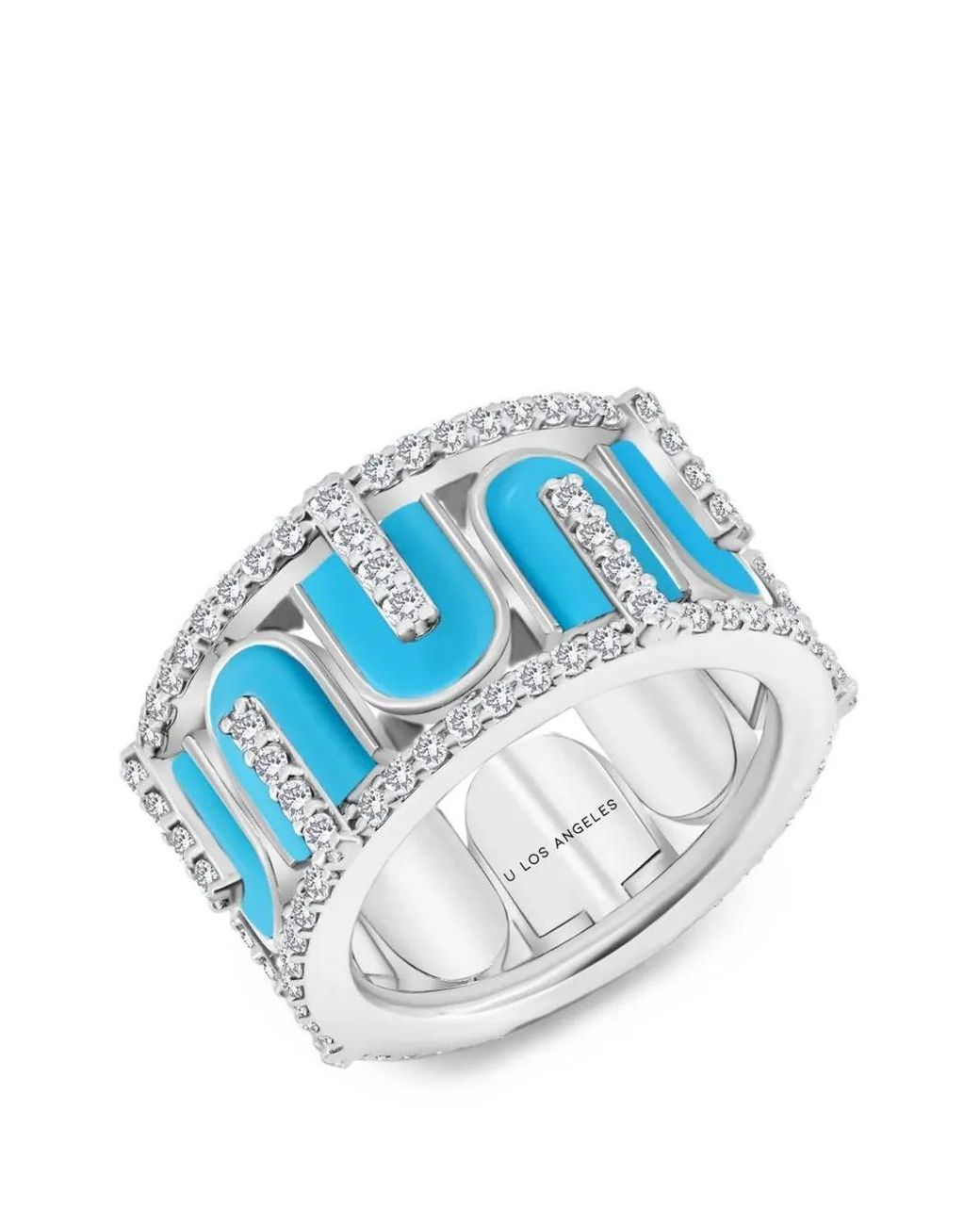 UNION LOS ANGELES Blue U Hoops Diamond Ring