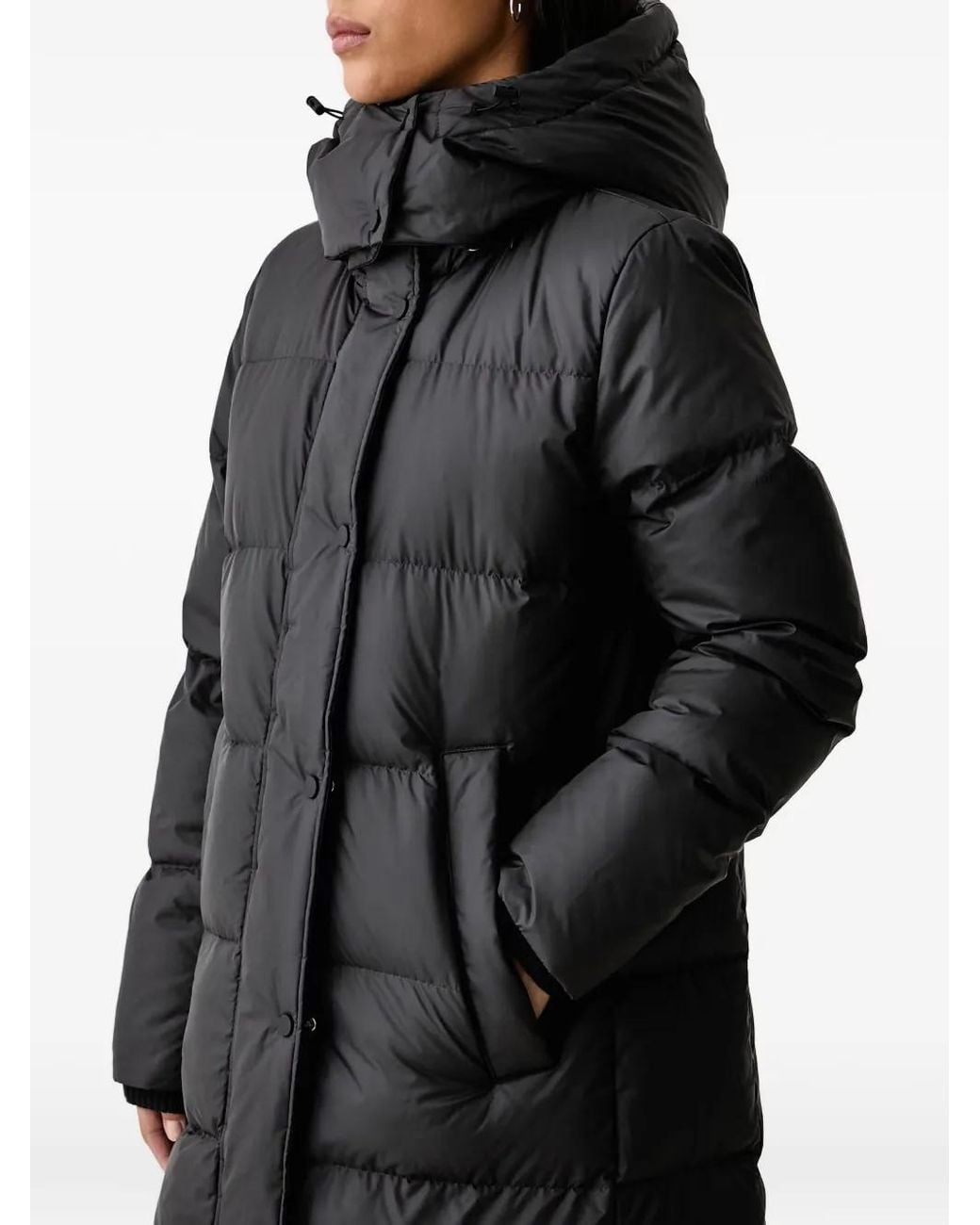 Marc O' Polo Black Quilted Hooded Jacket