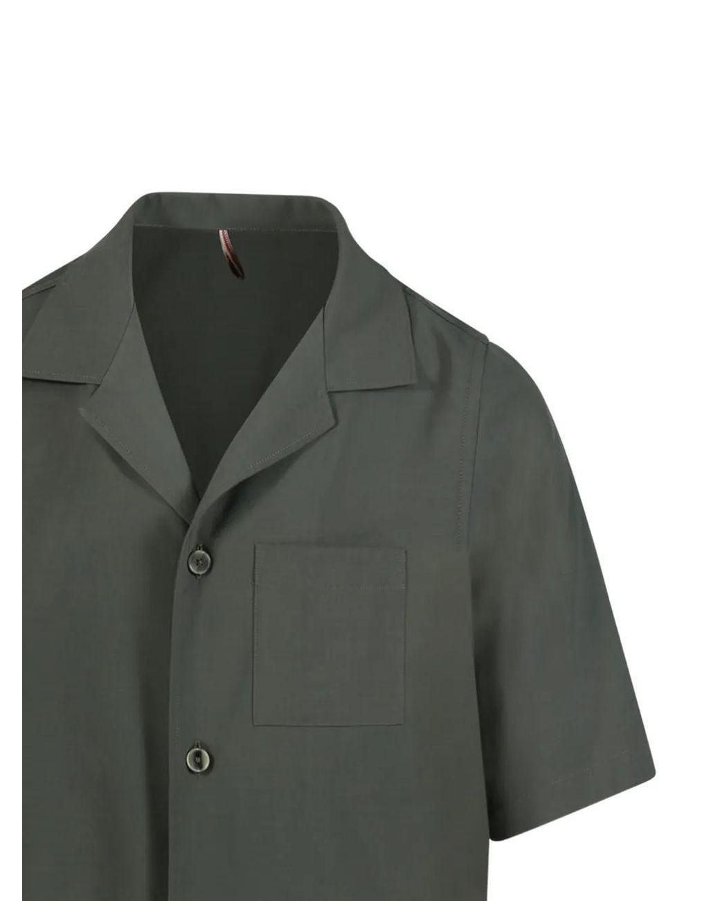 Santaniello Gray Patch-Pocket Short-Sleeve Shirt for men