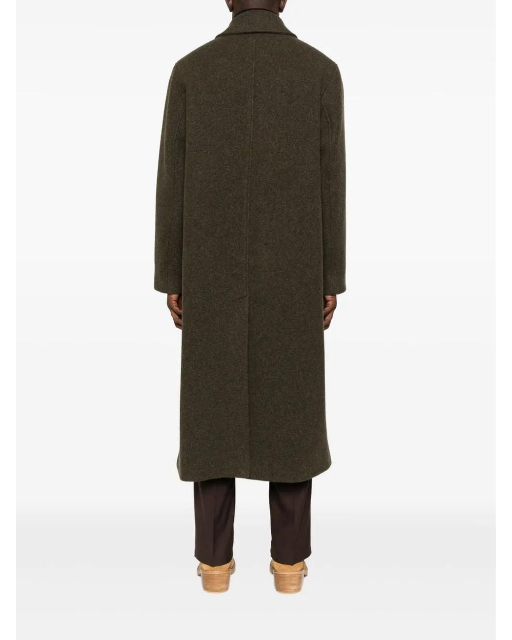 sunflower Black Winter Wool Single-Breasted Coat for men