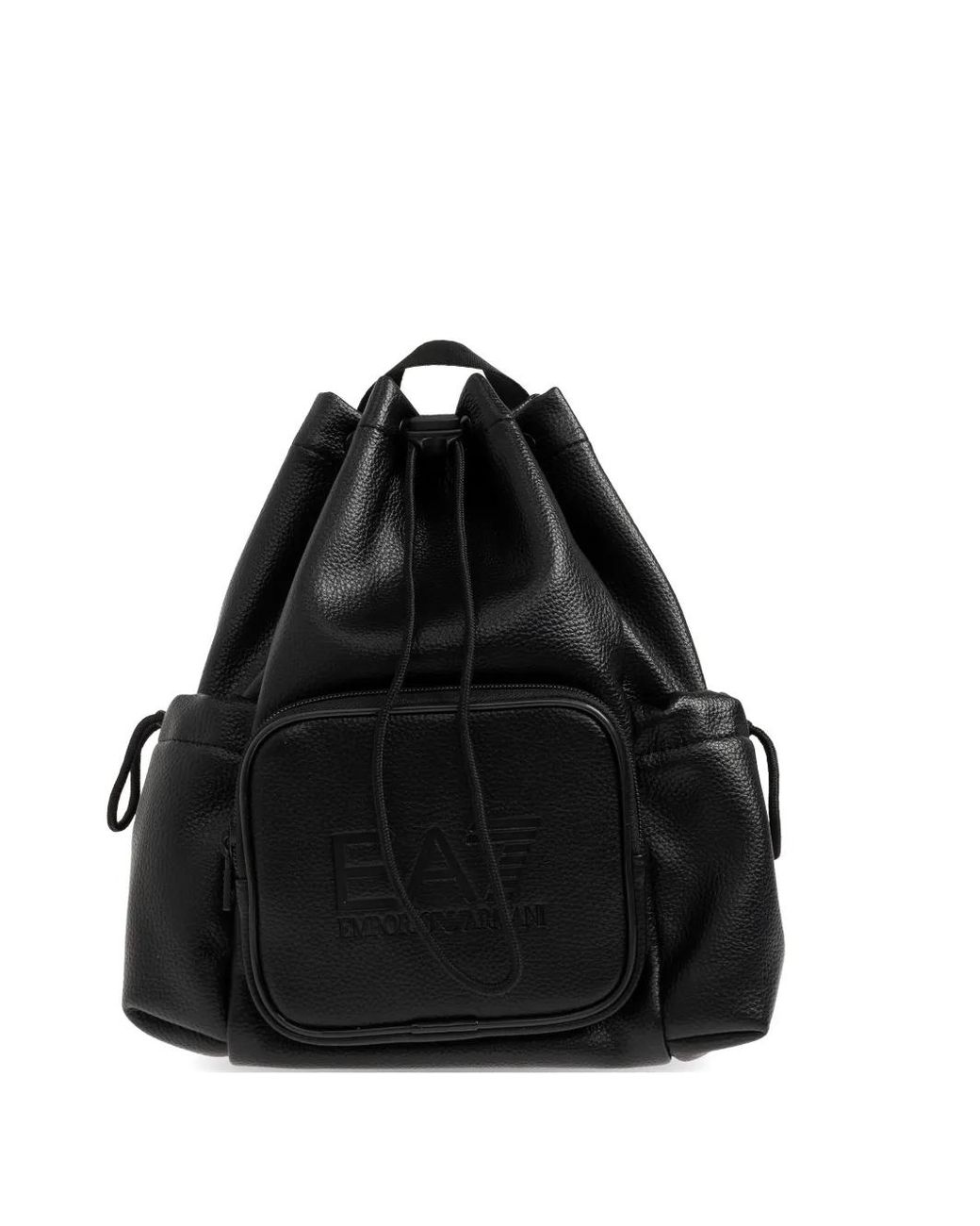 EA7 Black Sac À Dos À Logo Embossé