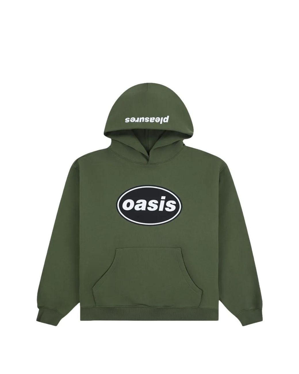 Pleasures Green Knebworth Logo-Print Hoodie for men