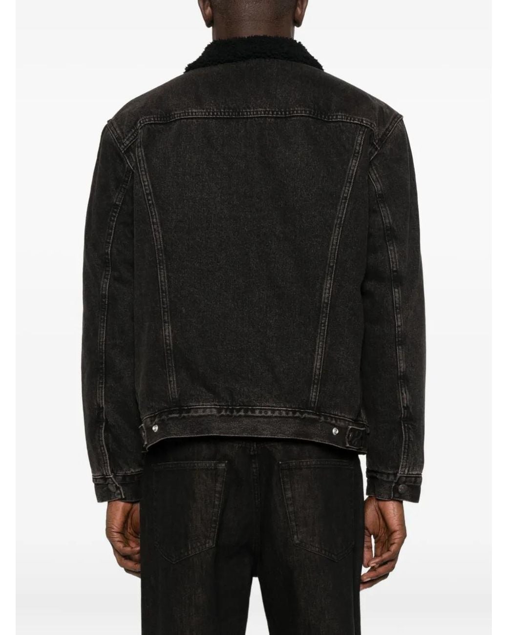 Levi's Black Denim Type Iii Sherpa Trucker Jacket for men