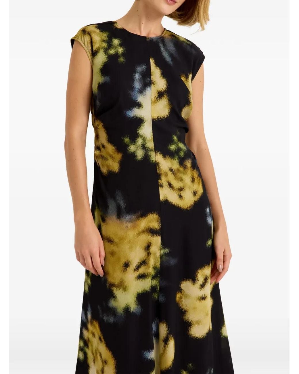 Marie Oliver White Zuri Floral-Print Midi Dress