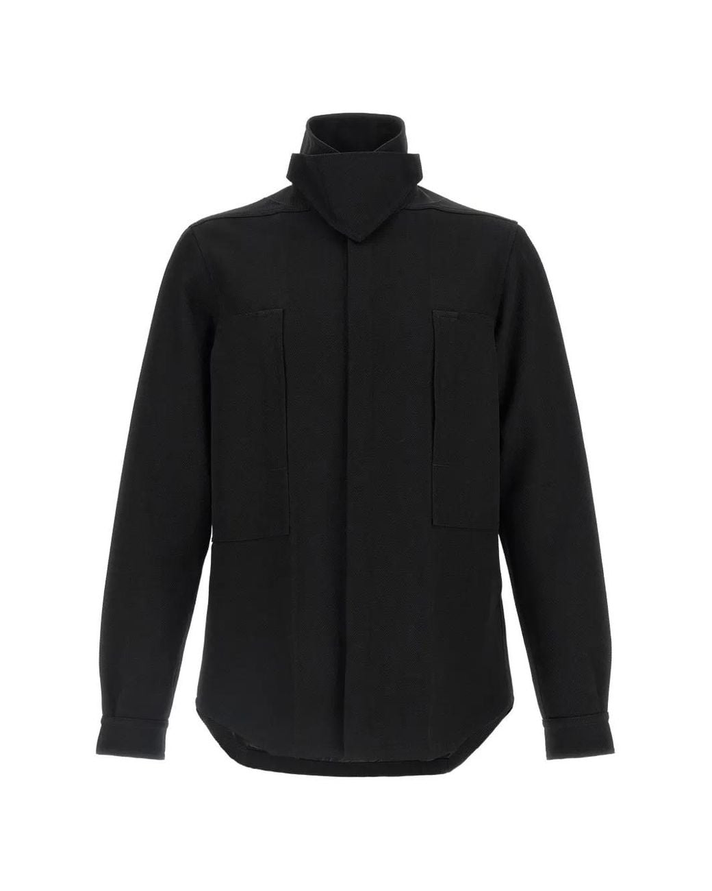 Rick Owens Black Outershirt Jacket for men