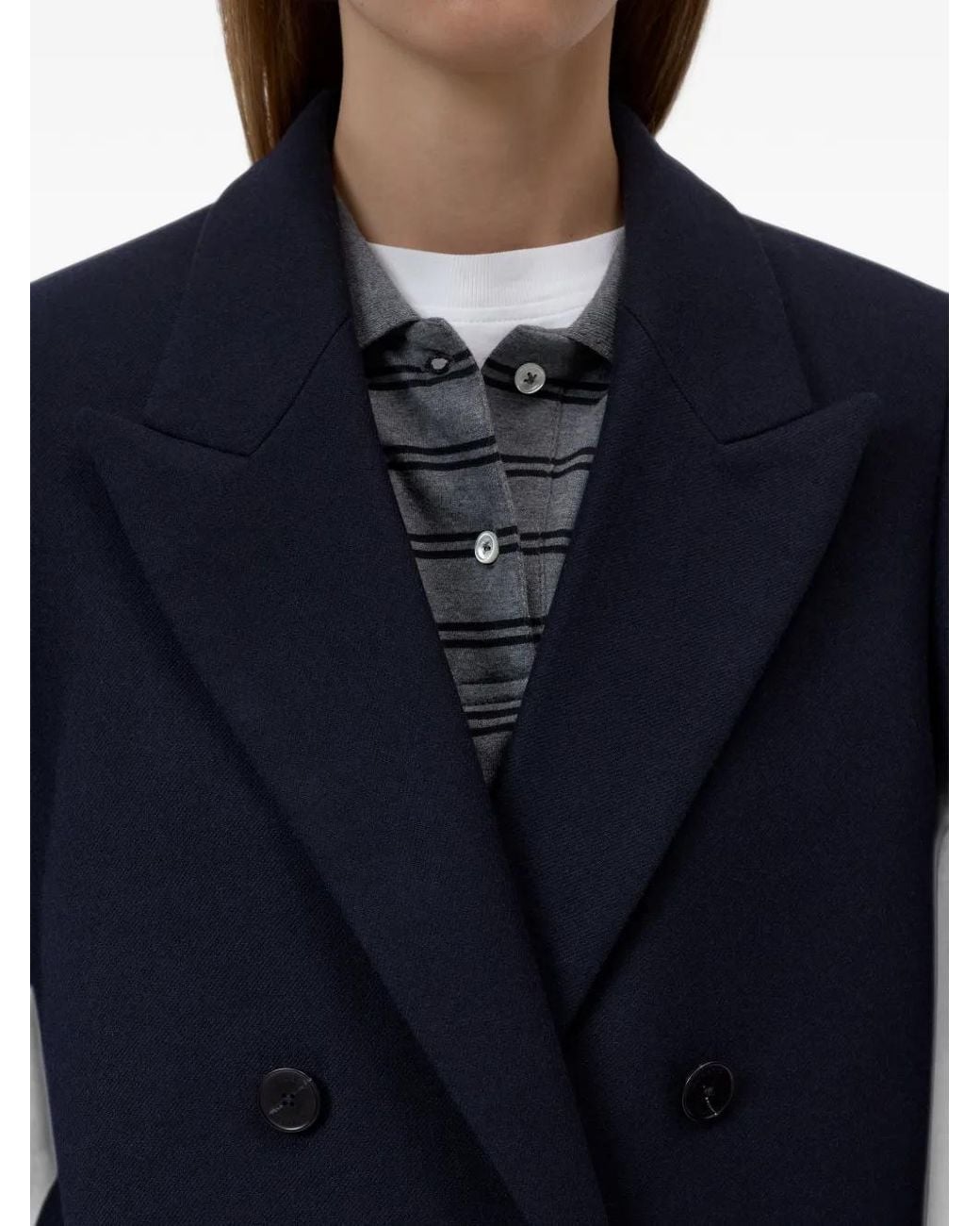 Closed Blue Double-Breasted Blazer
