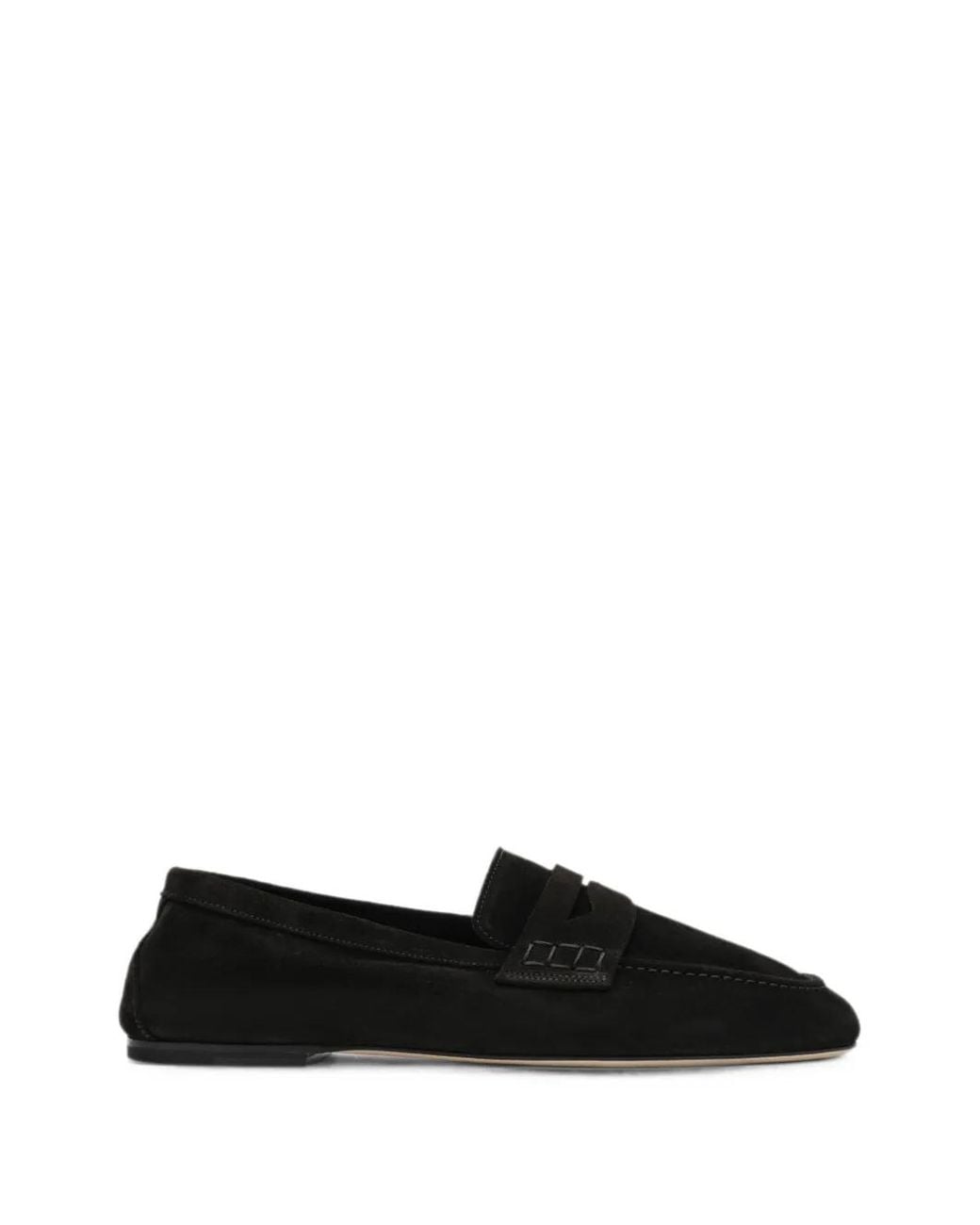 Dear Frances Black Balla Suede Loafers