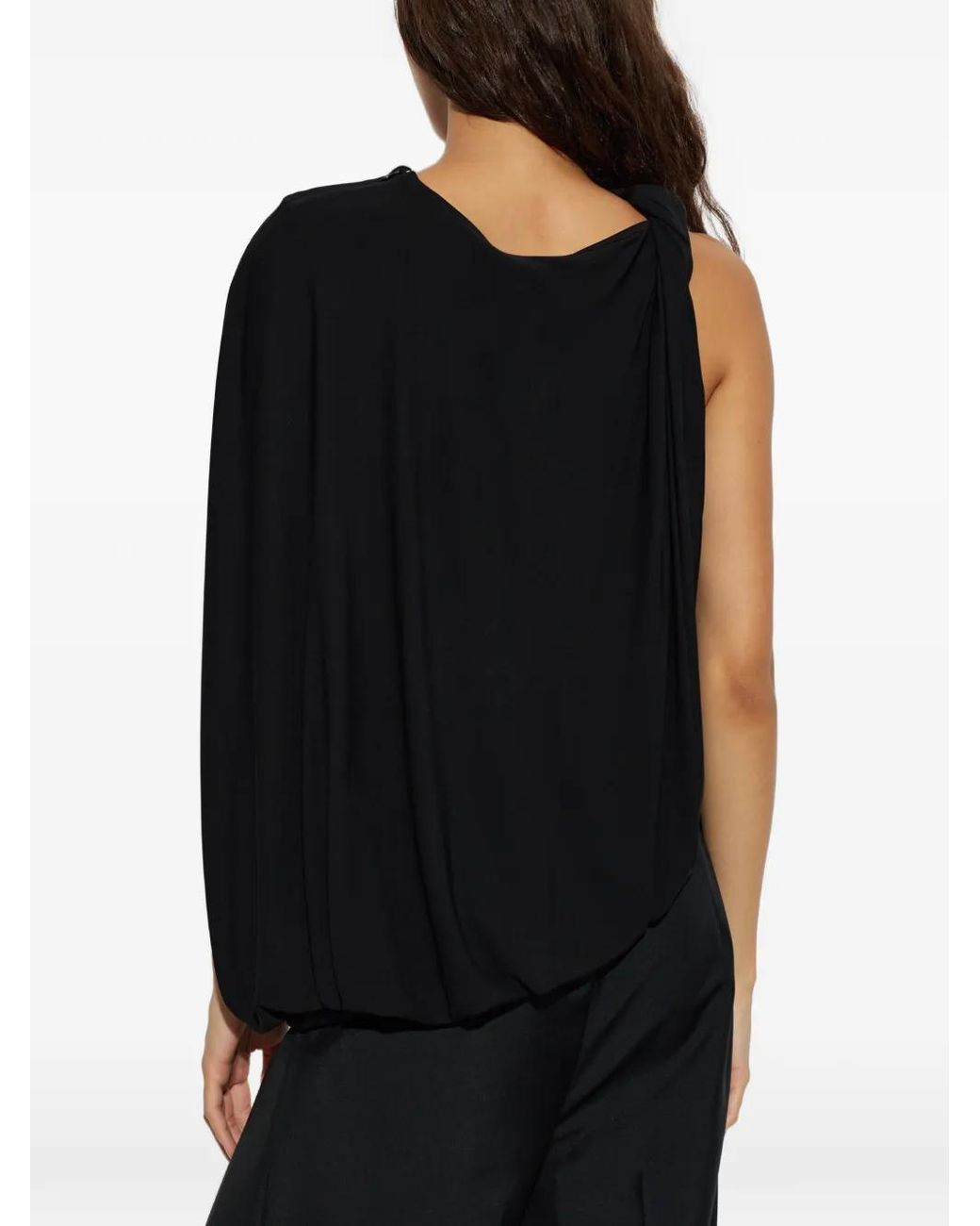 Alexander Wang Black Haut Drapé À Design Asymétrique